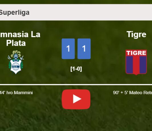 Tigre snatches a draw against Gimnasia La Plata. HIGHLIGHTS