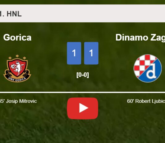 Gorica snatches a draw against Dinamo Zagreb. HIGHLIGHTS