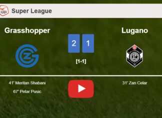 Grasshopper recovers a 0-1 deficit to overcome Lugano 2-1. HIGHLIGHTS