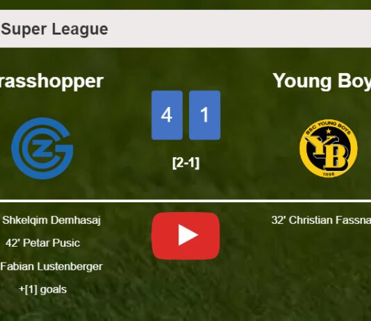 Grasshopper demolishes Young Boys 4-1 with an outstanding performance. HIGHLIGHTS