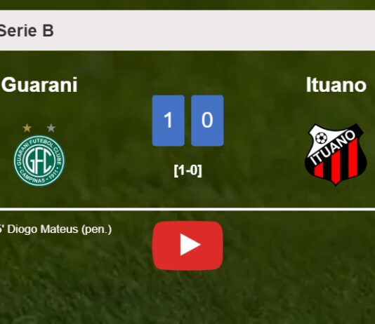 Guarani tops Ituano 1-0 with a goal scored by D. Mateus. HIGHLIGHTS