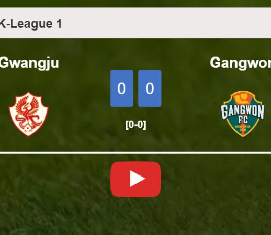 Gwangju draws 0-0 with Gangwon on Sunday. HIGHLIGHTS