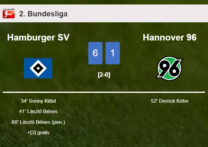 Hamburger SV estinguishes Hannover 96 6-1 with a superb match