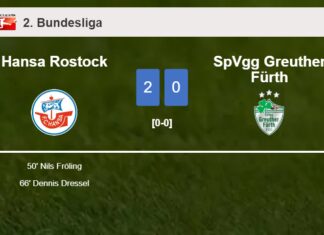 Hansa Rostock prevails over SpVgg Greuther Fürth 2-0 on Saturday
