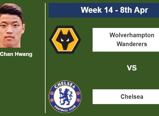 FANTASY PREMIER LEAGUE. Hee Chan Hwang statistics before facing Chelsea on Saturday 8th of April for the 14th week.
