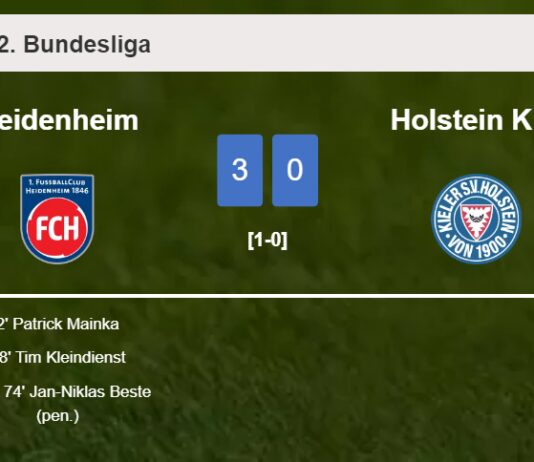 Heidenheim overcomes Holstein Kiel 3-0