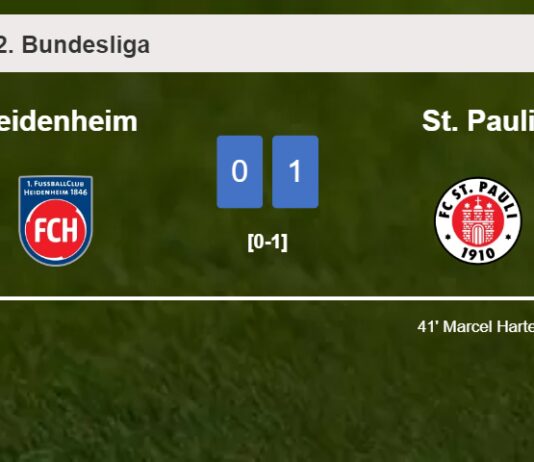 St. Pauli conquers Heidenheim 1-0 with a goal scored by M. Hartel