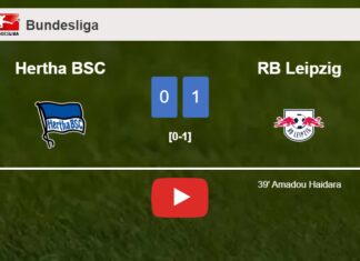 RB Leipzig prevails over Hertha BSC 1-0 with a goal scored by A. Haidara. HIGHLIGHTS