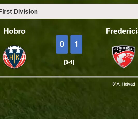 Fredericia beats Hobro 1-0 with a goal scored by A. Holvad