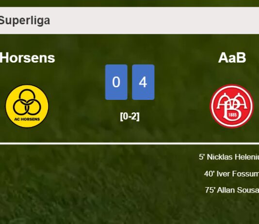 AaB defeats Horsens 4-0 after playing a incredible match
