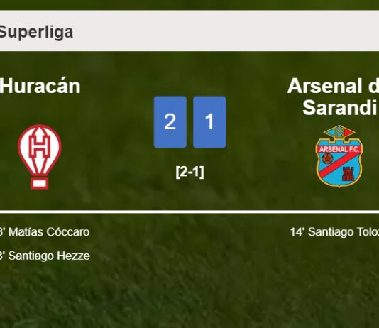 Huracán recovers a 0-1 deficit to prevail over Arsenal de Sarandi 2-1