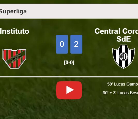 Central Cordoba SdE conquers Instituto 2-0 on Saturday. HIGHLIGHTS