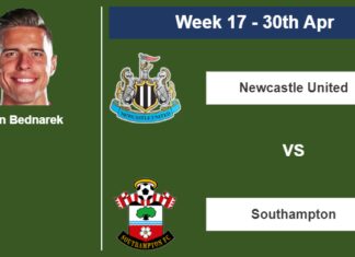 FANTASY PREMIER LEAGUE. Jan Bednarek statistics before facing Newcastle United on Sunday 30th of April for the 17th week.