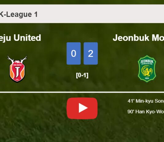 Jeonbuk Motors beats Jeju United 2-0 on Sunday. HIGHLIGHTS