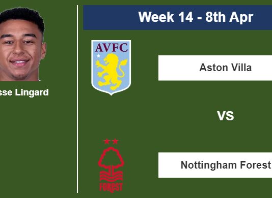 FANTASY PREMIER LEAGUE. Jesse Lingard statistics before facing Aston Villa on Saturday 8th of April for the 14th week.