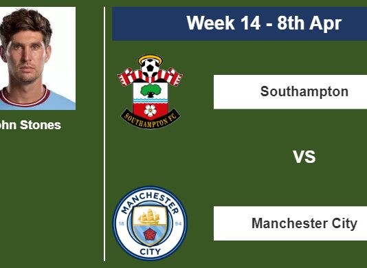 FANTASY PREMIER LEAGUE. John Stones statistics before facing Southampton on Saturday 8th of April for the 14th week.