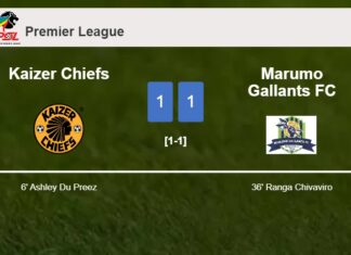 Kaizer Chiefs and Marumo Gallants FC draw 1-1 on Saturday