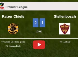 Kaizer Chiefs defeats Stellenbosch 2-1. HIGHLIGHTS