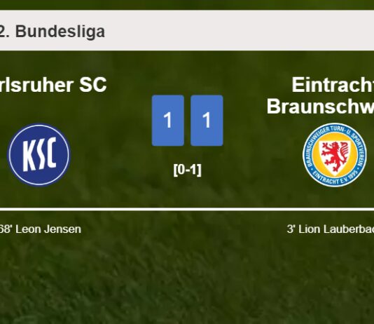 Karlsruher SC and Eintracht Braunschweig draw 1-1 on Saturday
