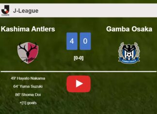 Kashima Antlers obliterates Gamba Osaka 4-0 with a superb match. HIGHLIGHTS