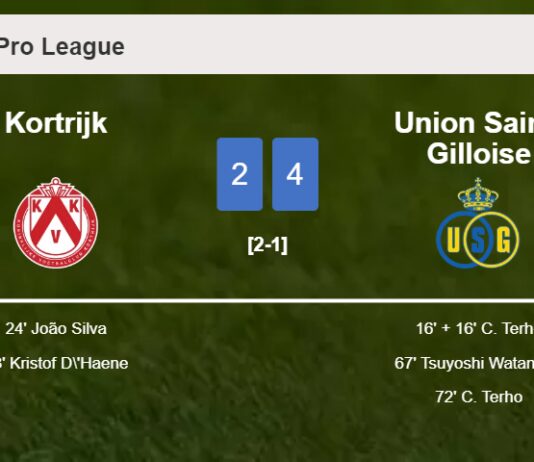 Union Saint-Gilloise conquers Kortrijk after recovering from a 2-1 deficit