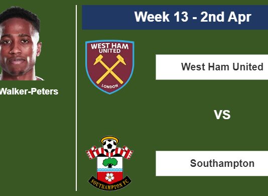 FANTASY PREMIER LEAGUE. Kyle Walker-Peters statistics before facing West Ham United on Sunday 2nd of April for the 13th week.