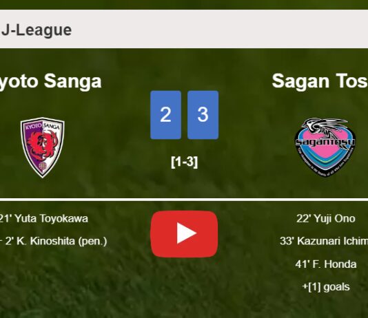 Sagan Tosu beats Kyoto Sanga 3-2. HIGHLIGHTS