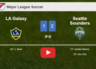 Seattle Sounders defeats LA Galaxy 2-1. HIGHLIGHTS