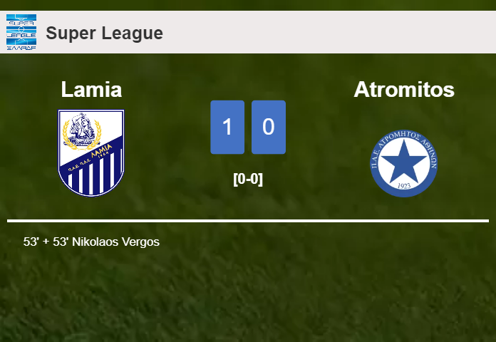 Lamia conquers Atromitos 1-0 with a goal scored by N. Vergos
