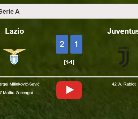 Lazio beats Juventus 2-1. HIGHLIGHTS