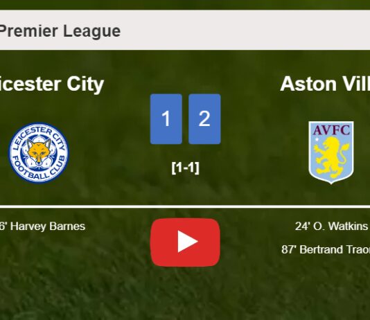 Aston Villa seizes a 2-1 win against Leicester City. HIGHLIGHTS