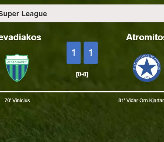 Levadiakos and Atromitos draw 1-1 on Saturday