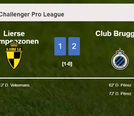 Club Brugge II recovers a 0-1 deficit to overcome Lierse Kempenzonen 2-1 with D. Pérez scoring a double