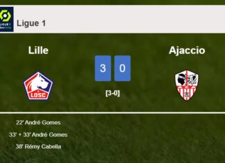 Lille beats Ajaccio 3-0