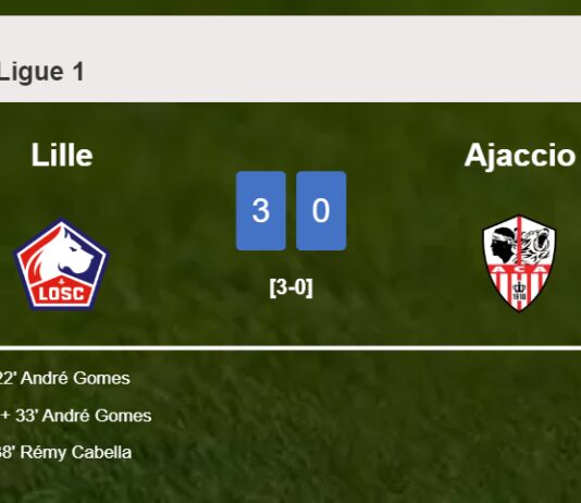Lille beats Ajaccio 3-0