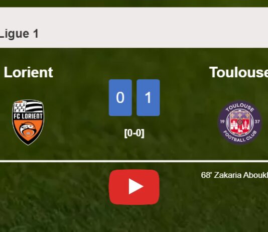 Toulouse defeats Lorient 1-0 with a goal scored by Z. Aboukhlal. HIGHLIGHTS