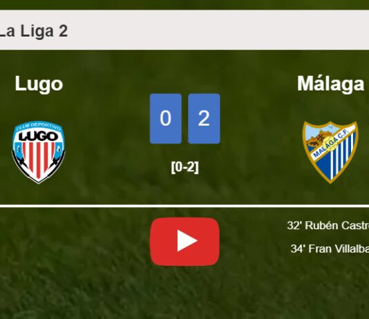 Málaga tops Lugo 2-0 on Sunday. HIGHLIGHTS