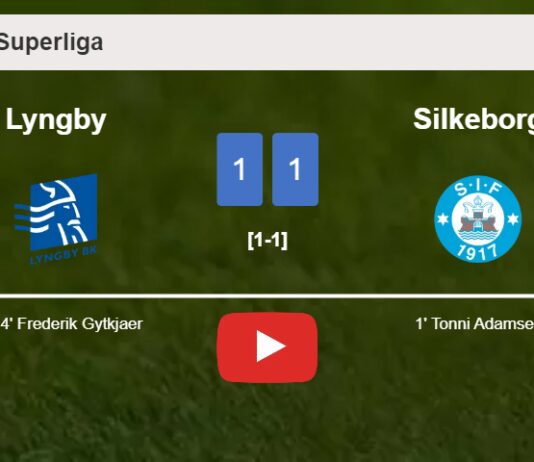 Lyngby and Silkeborg draw 1-1 on Sunday. HIGHLIGHTS