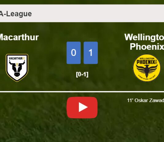 Wellington Phoenix tops Macarthur 1-0 with a goal scored by O. Zawada. HIGHLIGHTS