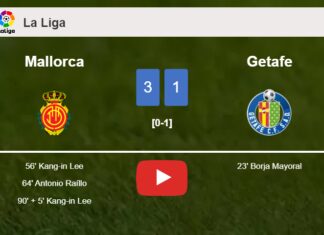 Mallorca conquers Getafe 3-1 with 2 goals from K. Lee. HIGHLIGHTS