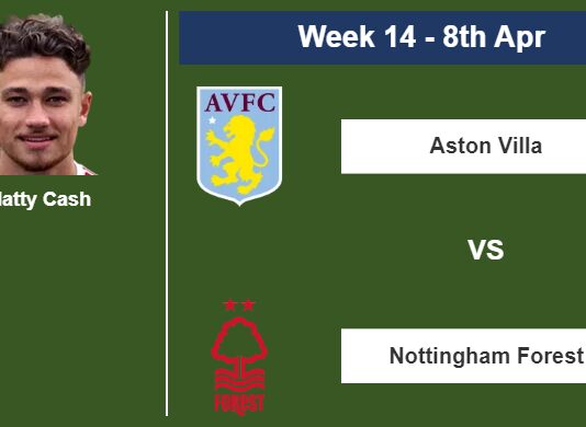 FANTASY PREMIER LEAGUE. Matty Cash statistics before facing Nottingham Forest on Saturday 8th of April for the 14th week.