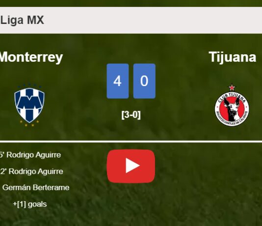 Monterrey obliterates Tijuana 4-0 after playing a great match. HIGHLIGHTS
