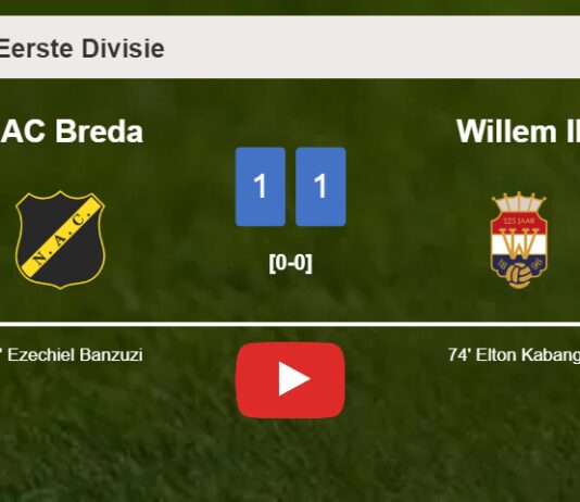 NAC Breda steals a draw against Willem II. HIGHLIGHTS
