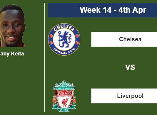 FANTASY PREMIER LEAGUE. Naby Keïta statistics before facing Chelsea on Tuesday 4th of April for the 14th week.