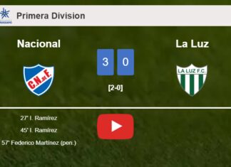 Nacional conquers La Luz 3-0. HIGHLIGHTS