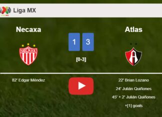 Atlas defeats Necaxa 3-1. HIGHLIGHTS
