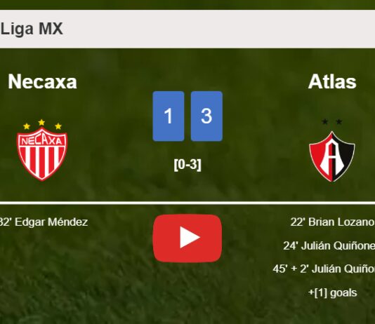 Atlas defeats Necaxa 3-1. HIGHLIGHTS