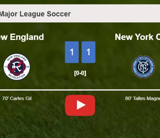 New England and New York City draw 1-1 on Saturday. HIGHLIGHTS