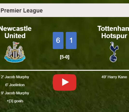 Newcastle United obliterates Tottenham Hotspur 6-1 after playing a fantastic match. HIGHLIGHTS