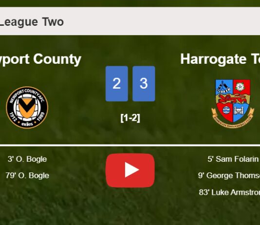 Harrogate Town overcomes Newport County 3-2. HIGHLIGHTS